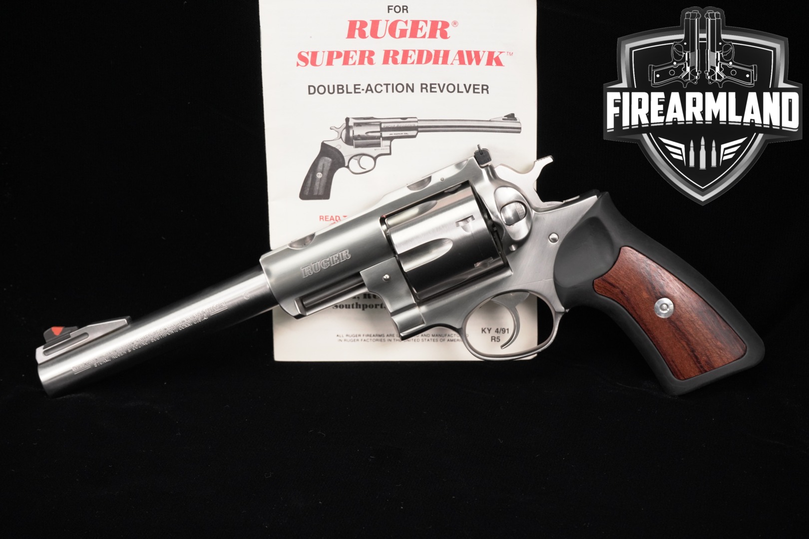 1993 Sturm Ruger Super Redhawk .44 Rem Magnum Satin Stainless in Very Good Condition Thumbnail
