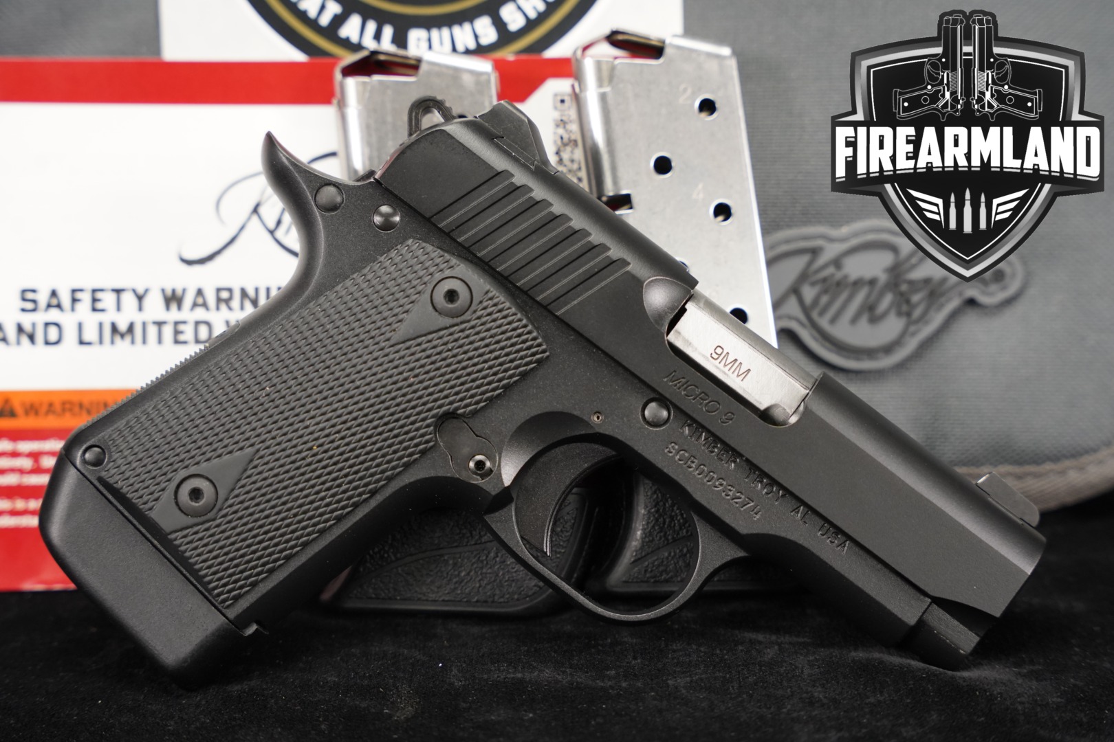 Kimber Micro 9 9mm Luger Black in Excellent Condition Thumbnail