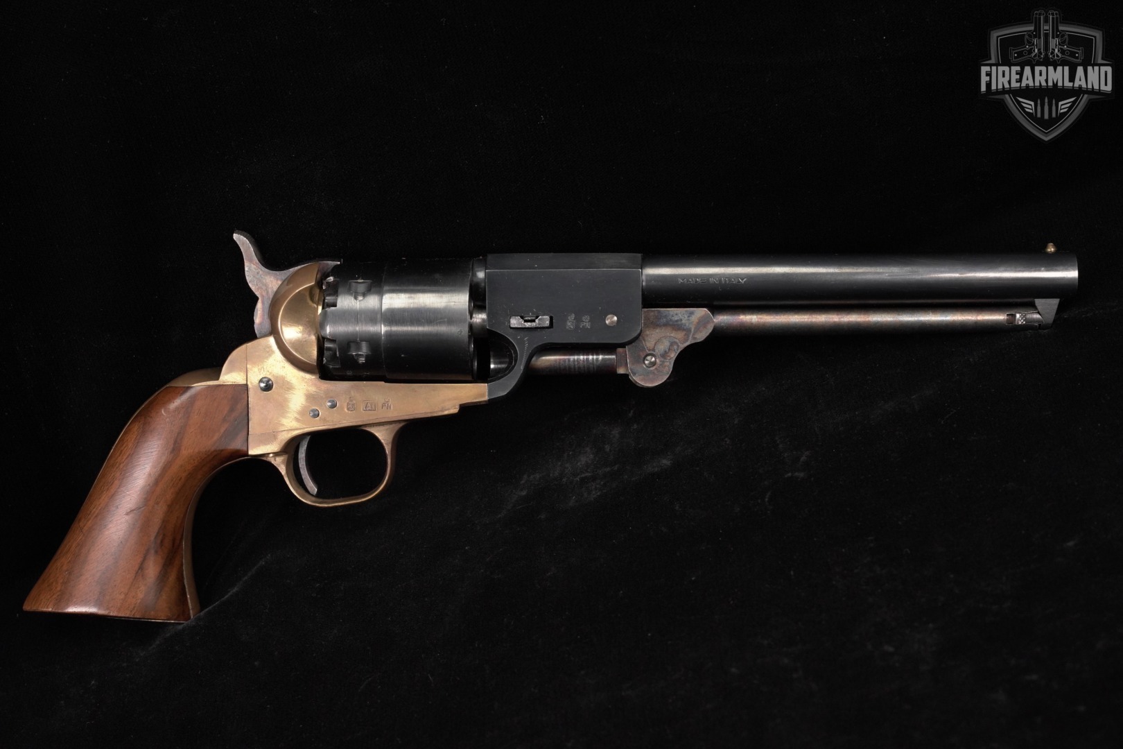 1982 A Uberti 1851 Navy 44 BPM 7.5" Blued & Brass ITALY +HOLSTER-img-4
