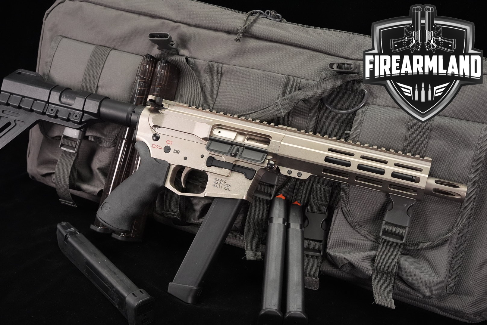 WMD Guns WMDPCC 9mm AR-9 AR9 7.5" Silver PCC +6 MAGS, CASE-img-0