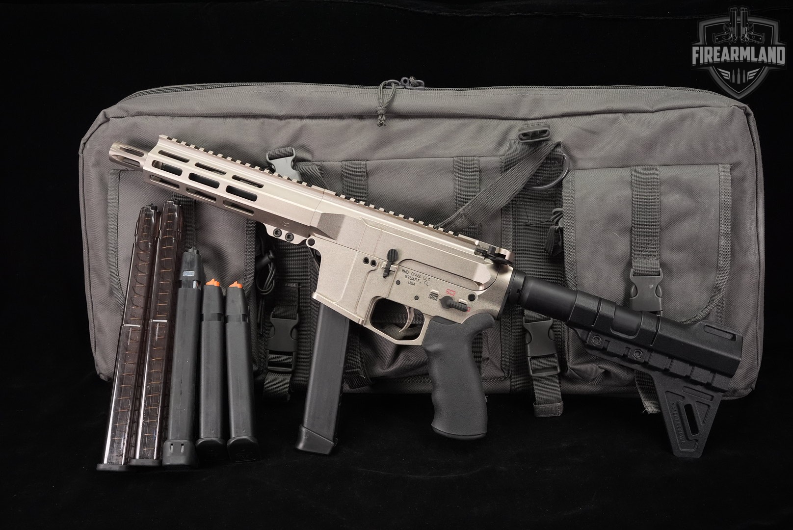 WMD Guns WMDPCC 9mm AR-9 AR9 7.5" Silver PCC +6 MAGS, CASE-img-2