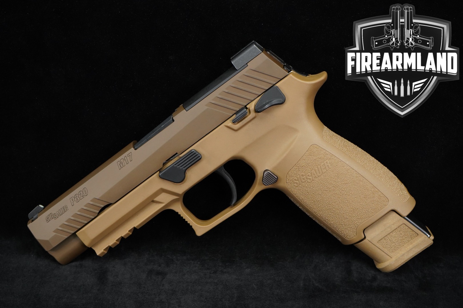 Sig Sauer P320 M17 Manual Safety 9mm Luger Coyote PVD in Very Good Condition Thumbnail