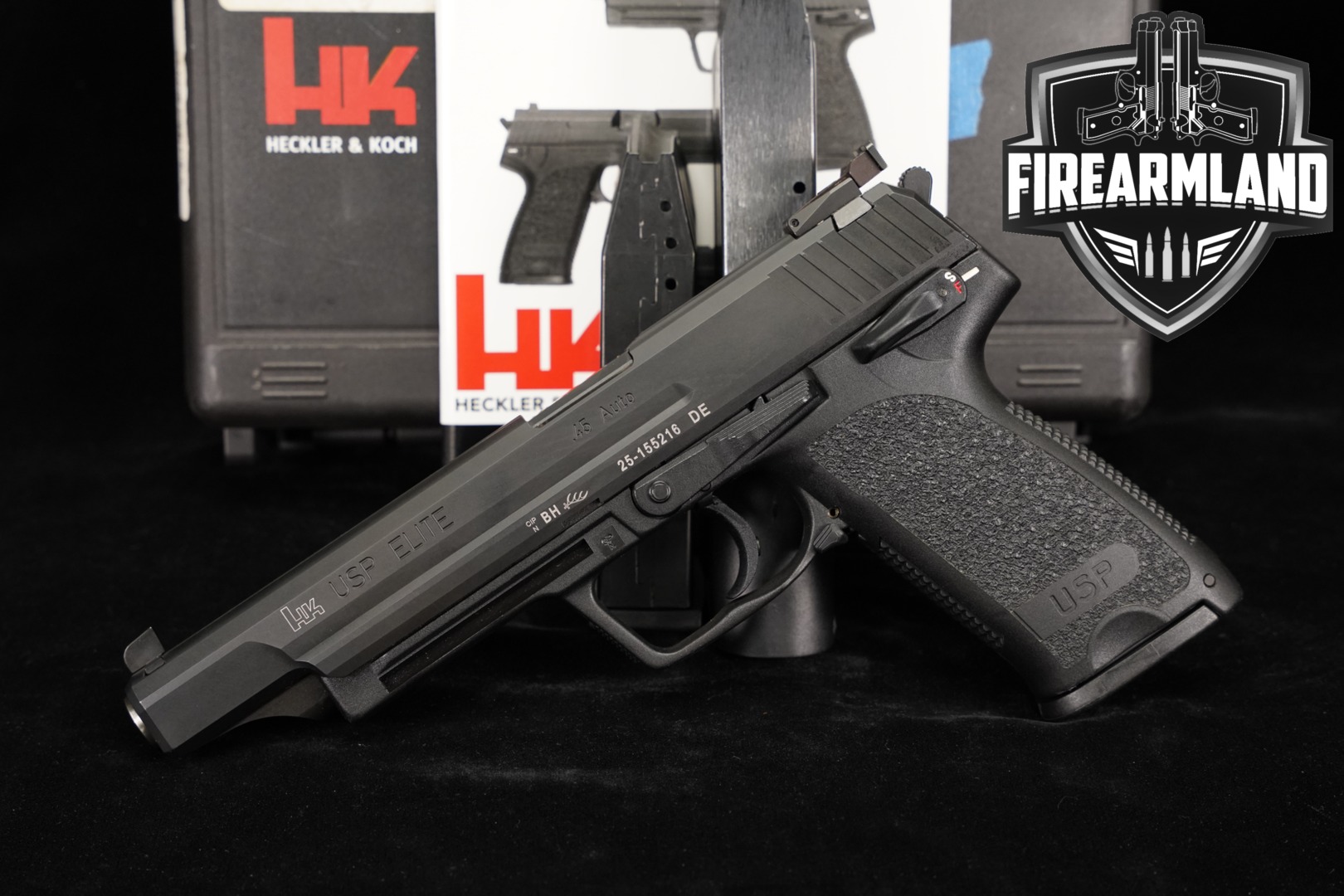 Heckler & Koch (H&K, HK) USP Elite .45 ACP Black in Very Good Condition Thumbnail
