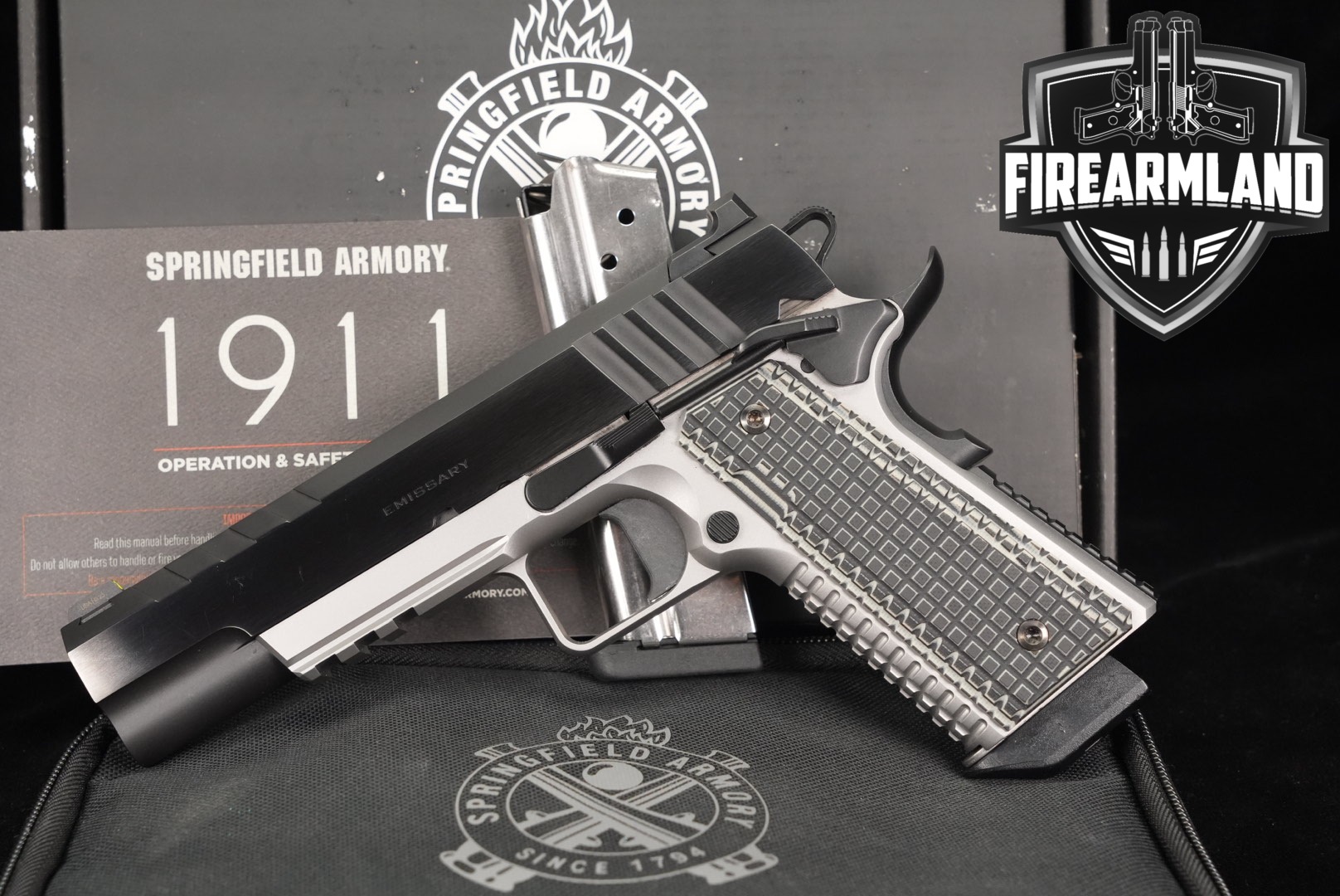 Springfield Armory 1911 Emissary 9mm Luger Two-Tone Blued & Stainless in Excellent Condition Thumbnail