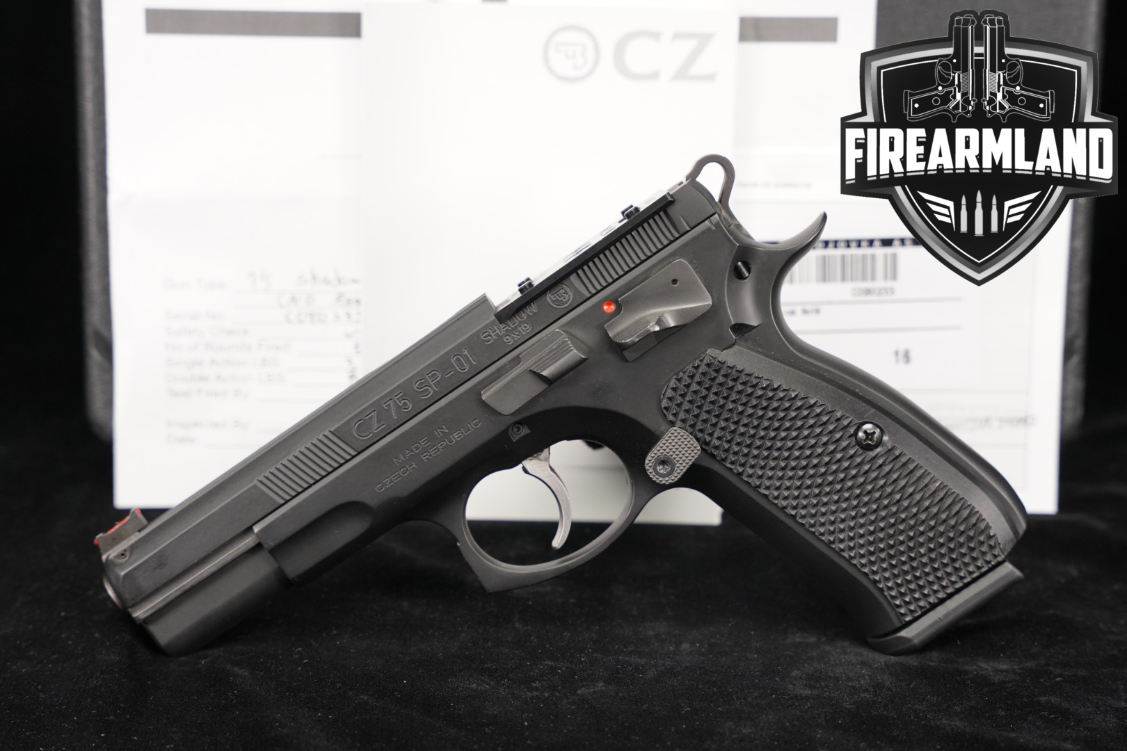 CZ Custom CZ 75 SP-01 Shadow 9mm Luger Black in Good Condition Thumbnail