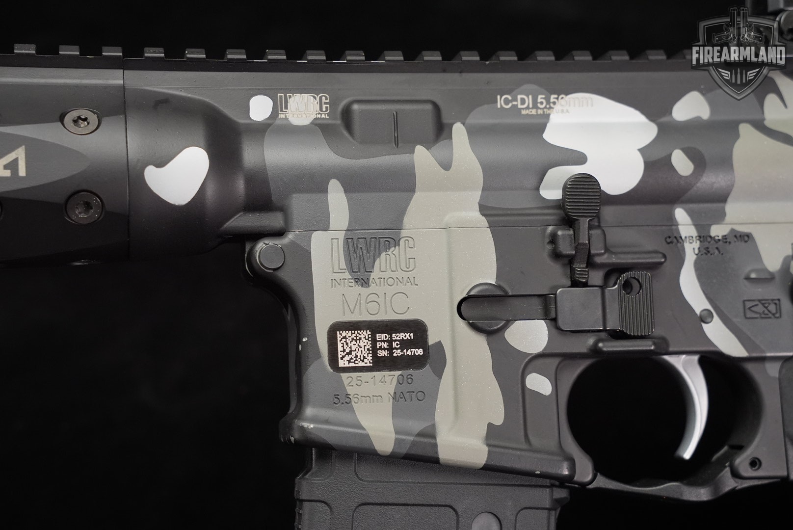 LWRC M6IC IC-DI 5.56 NATO AR-15 AR15 16" Gray/Black/White Camo M6 +3 MAGS-img-20