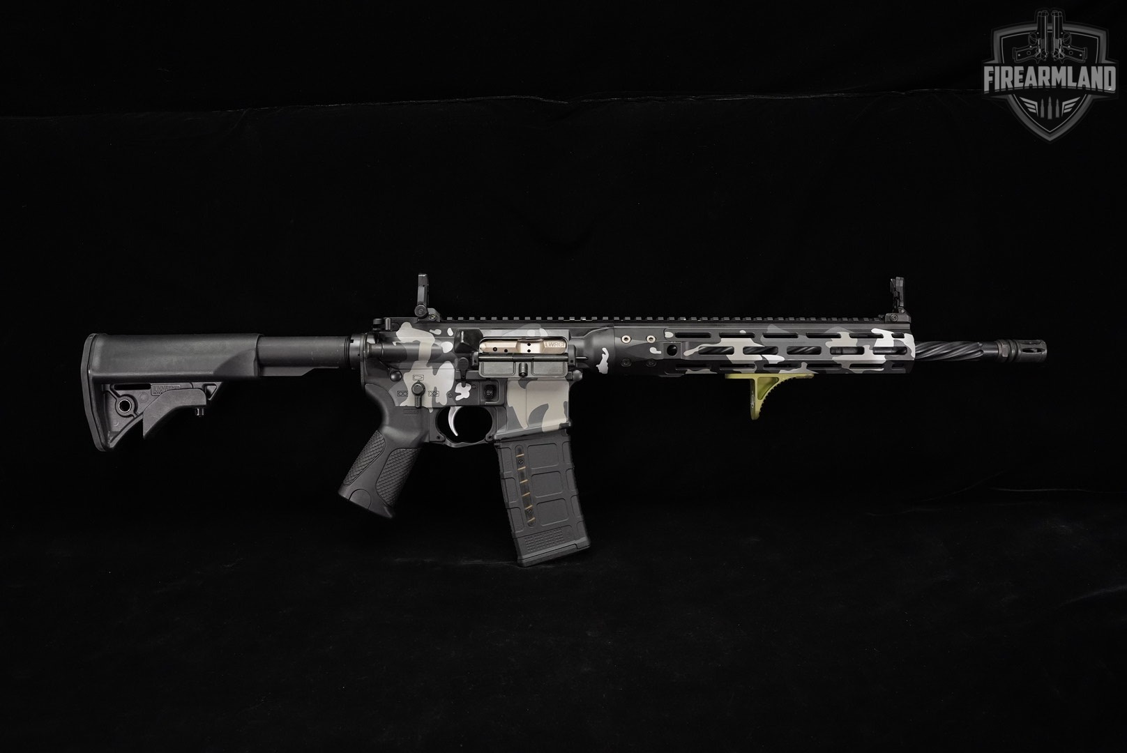 LWRC M6IC IC-DI 5.56 NATO AR-15 AR15 16" Gray/Black/White Camo M6 +3 MAGS-img-3