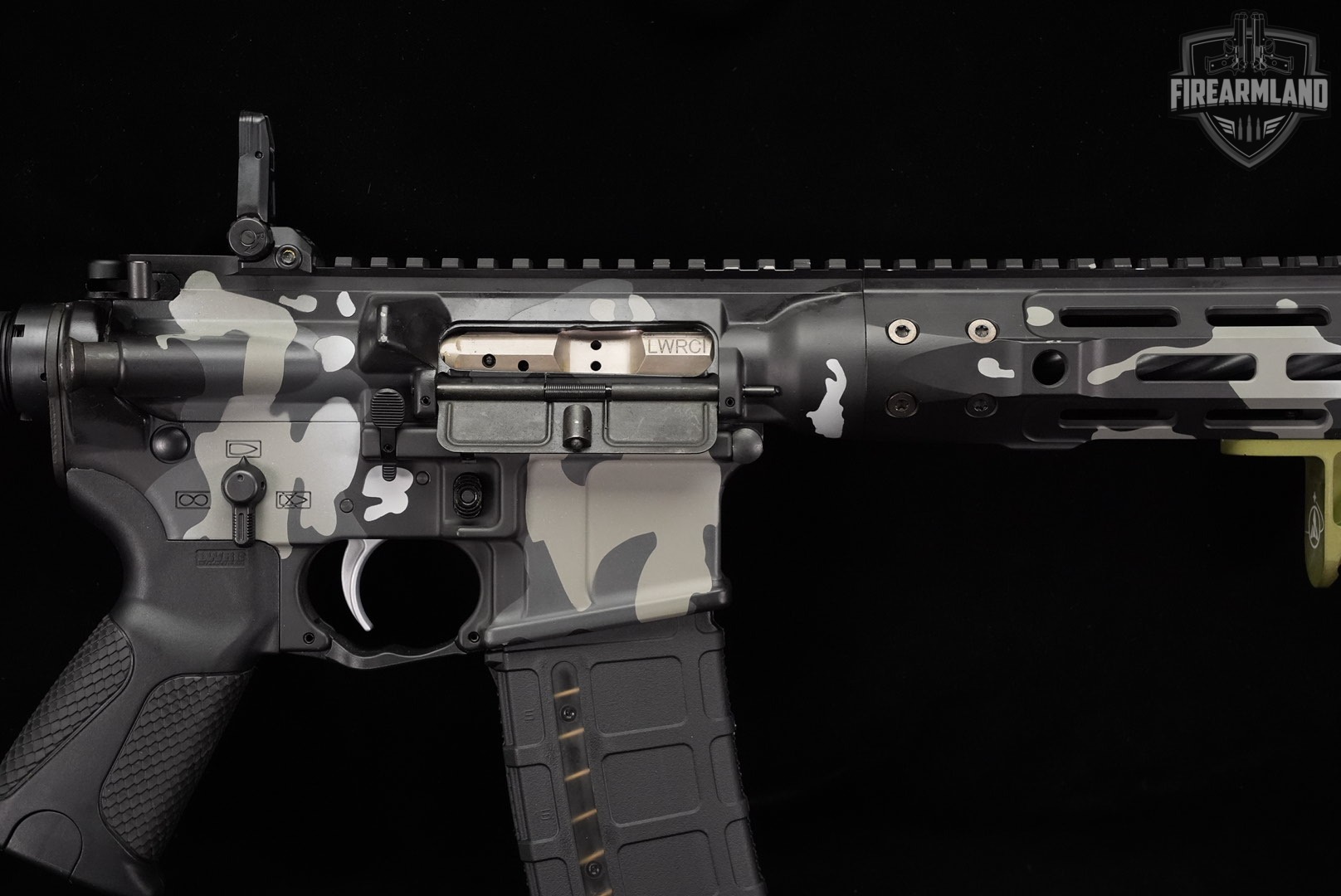 LWRC M6IC IC-DI 5.56 NATO AR-15 AR15 16" Gray/Black/White Camo M6 +3 MAGS-img-5