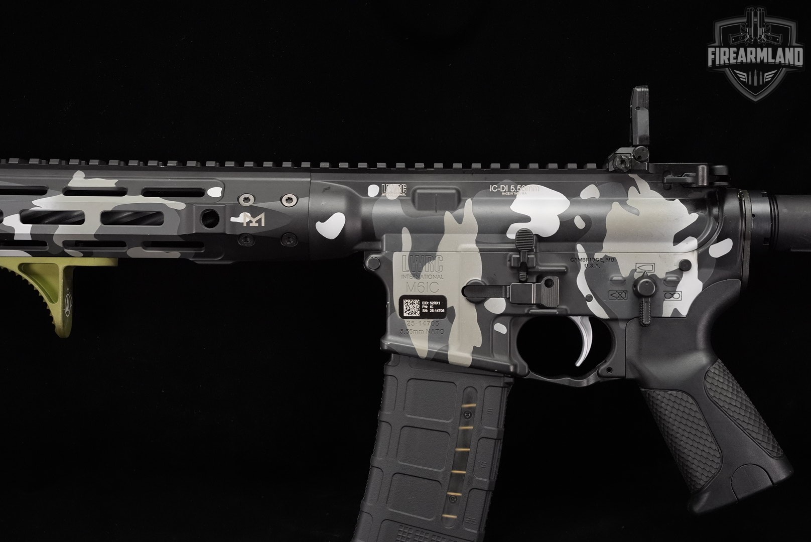 LWRC M6IC IC-DI 5.56 NATO AR-15 AR15 16" Gray/Black/White Camo M6 +3 MAGS-img-9