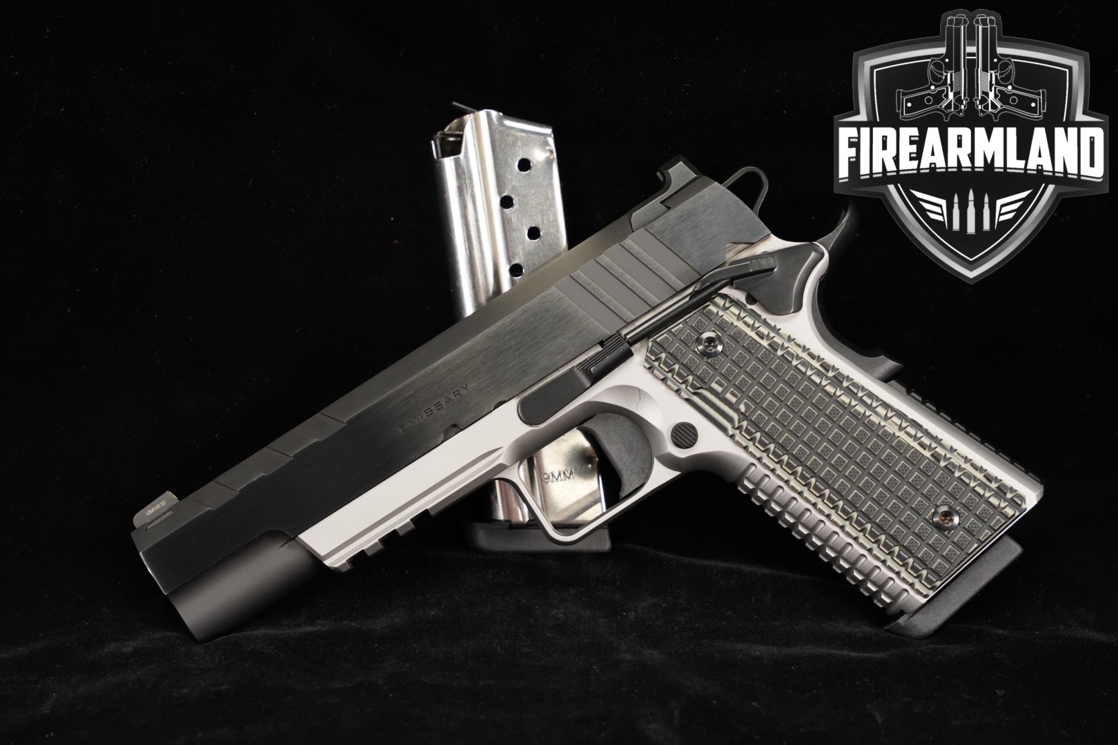 Springfield Armory 1911 Emissary 9mm Luger Two-Tone Blued & Stainless in Very Good Condition Thumbnail