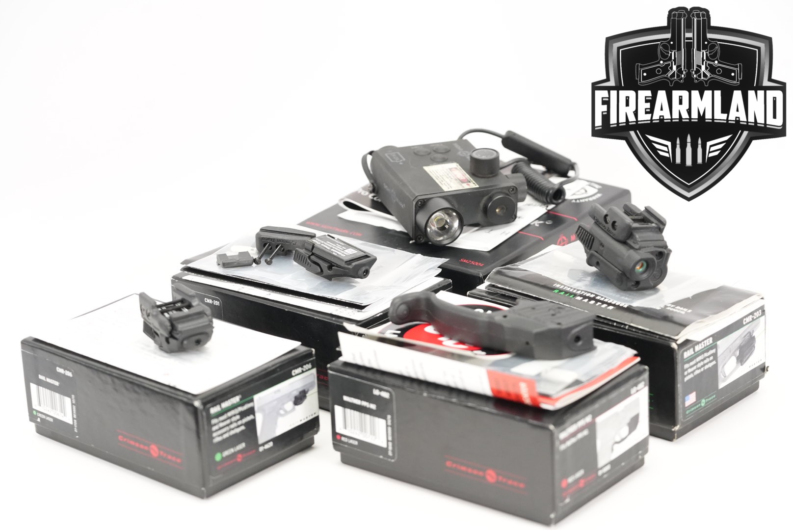 FIVE LASER SIGHT LOT 5 Pack Crimson Trace Sightmark Red & Green Lasers-img-0