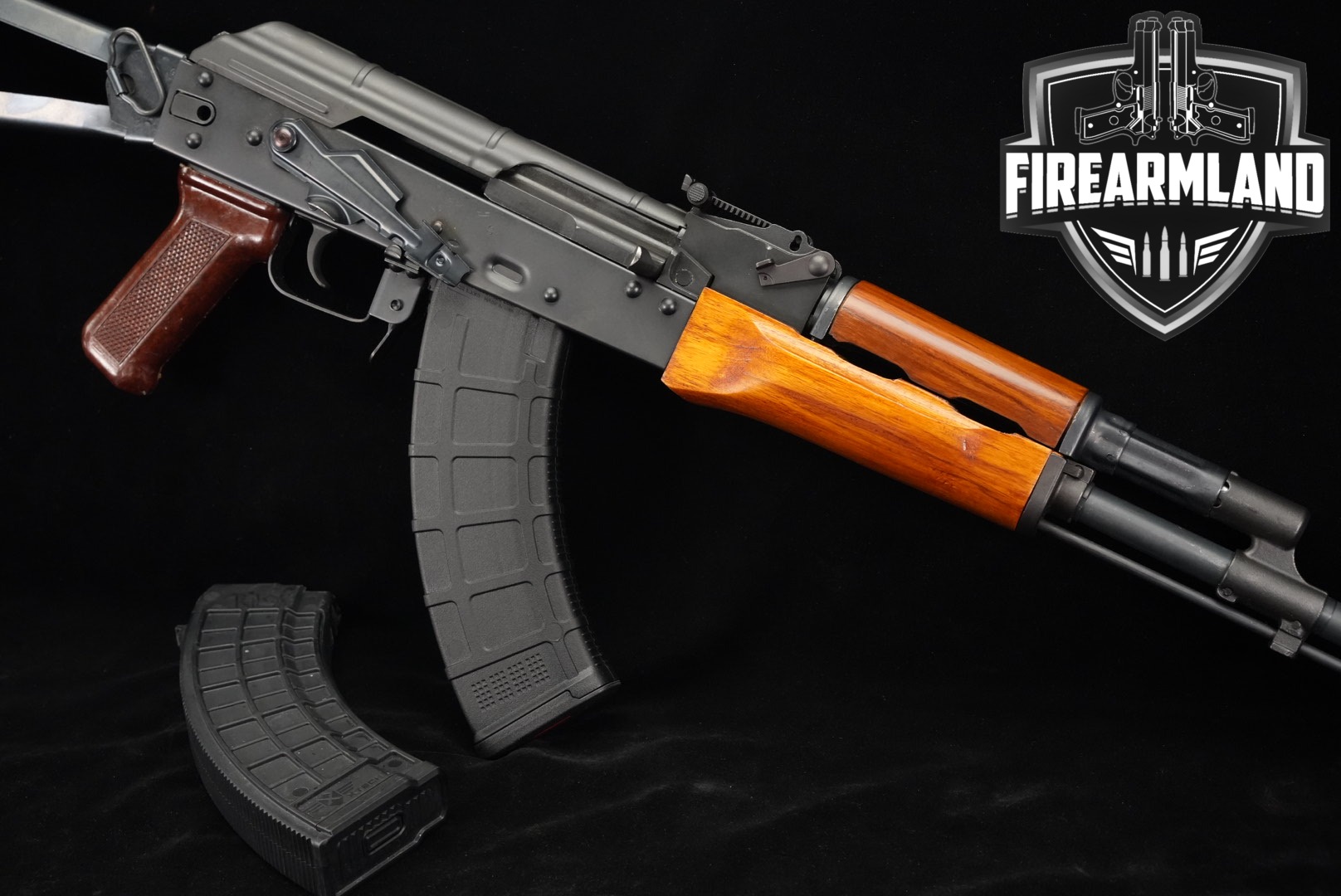Riley Defense RAK47 Triangle Side-Folder 7.62x39 Black & Wood in Very Good Condition Thumbnail