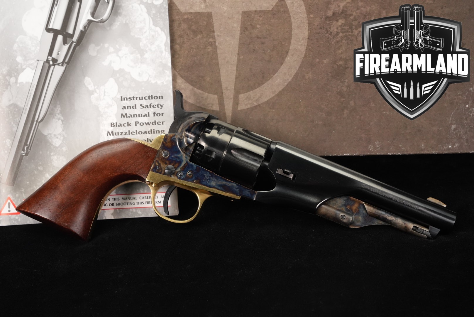 F.lli Pietta 1860 Army Half-Fluted Cylinder .44 Blued & Color Case Hardened in Excellent Condition Thumbnail
