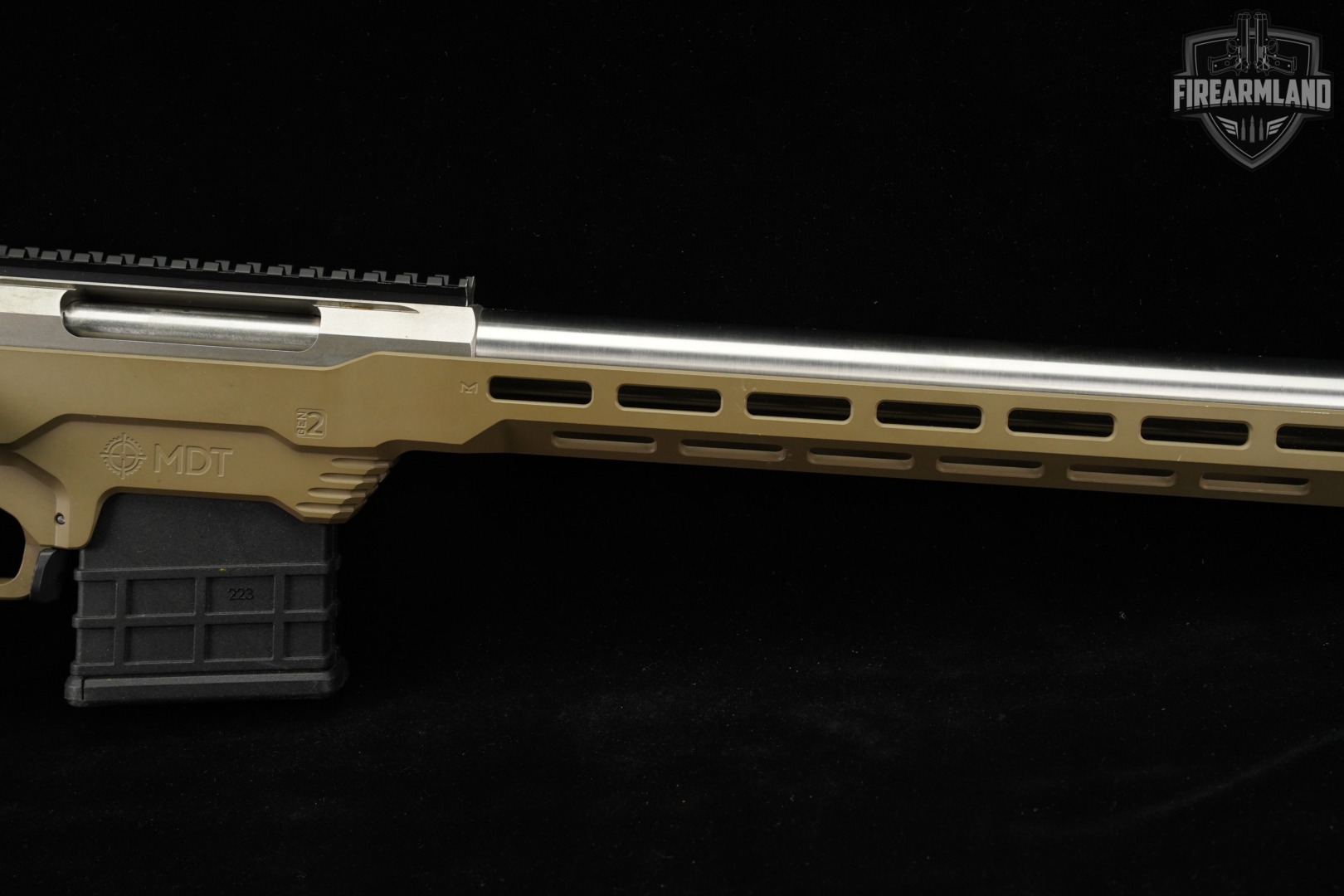 Tikka T3x 223 Rem 24" Stainless & FDE BARTLEIN HEAVY BARREL +2 MAGS-img-4
