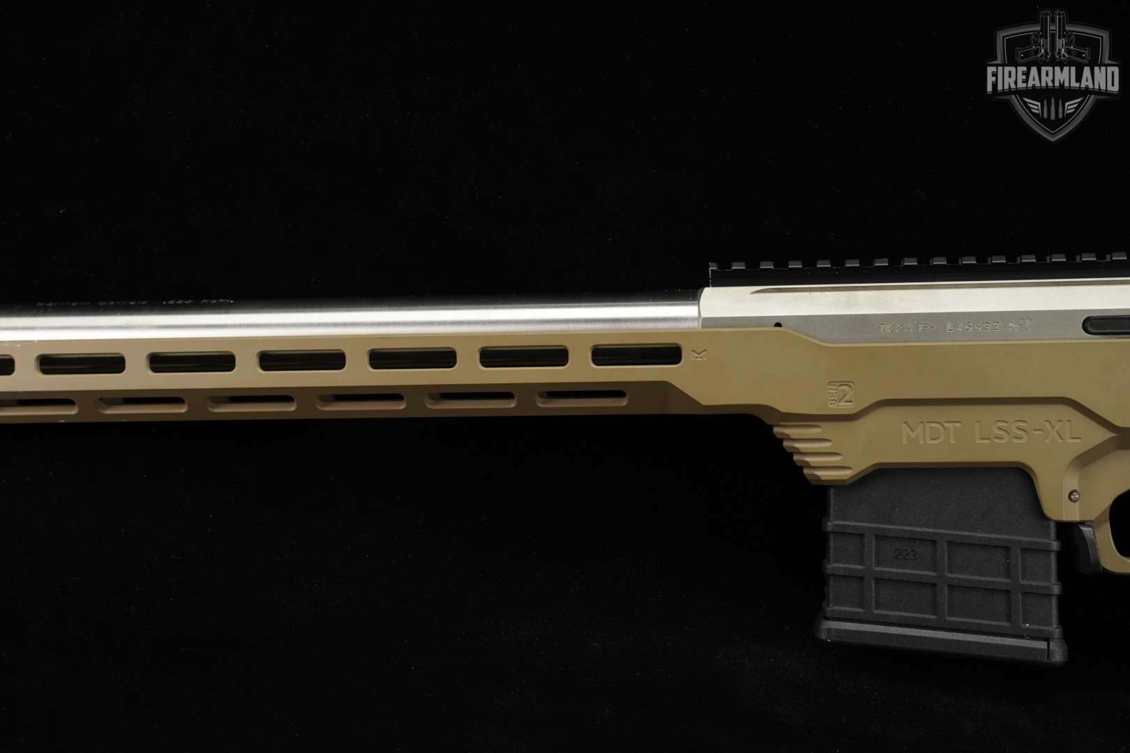Tikka T3x 223 Rem 24" Stainless & FDE BARTLEIN HEAVY BARREL +2 MAGS-img-8