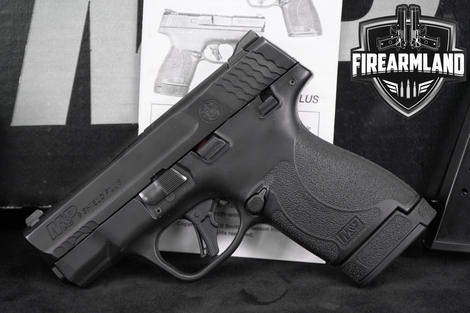 Smith & Wesson (S&W) M&P9 Shield Plus Manual Thumb Safety 9mm Luger Black in Excellent Condition Thumbnail