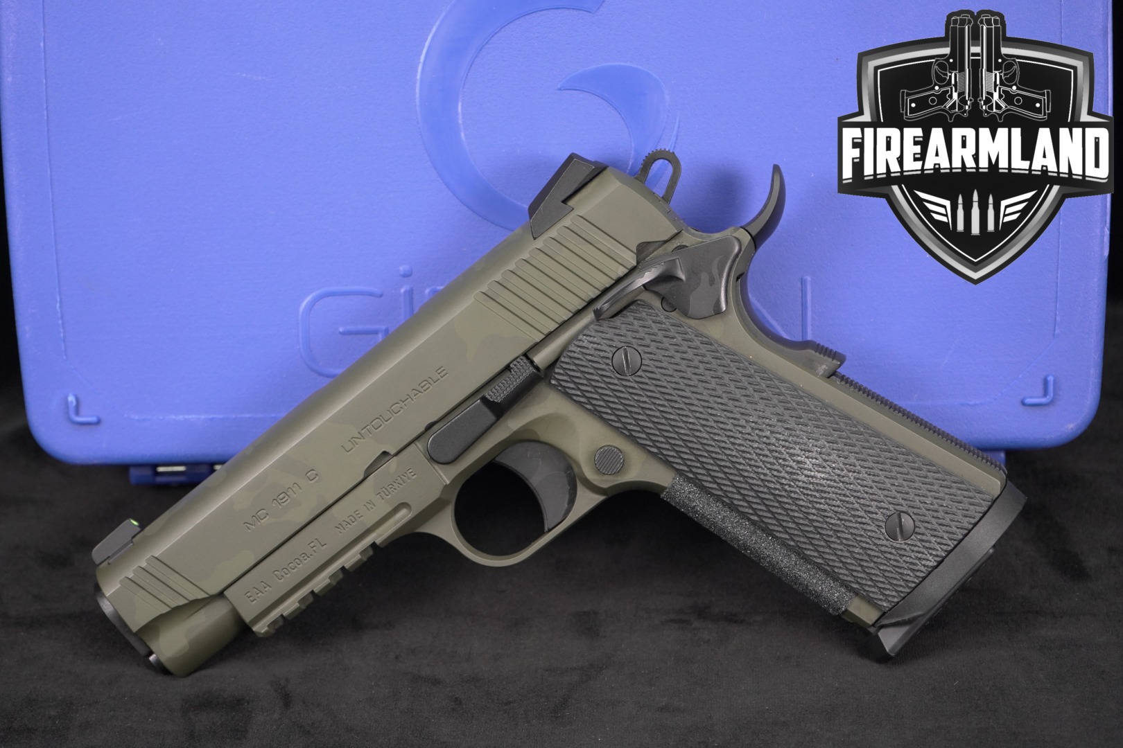 Girsan MC 1911 C Untouchable 9mm Luger Green Camo in Very Good Condition Thumbnail