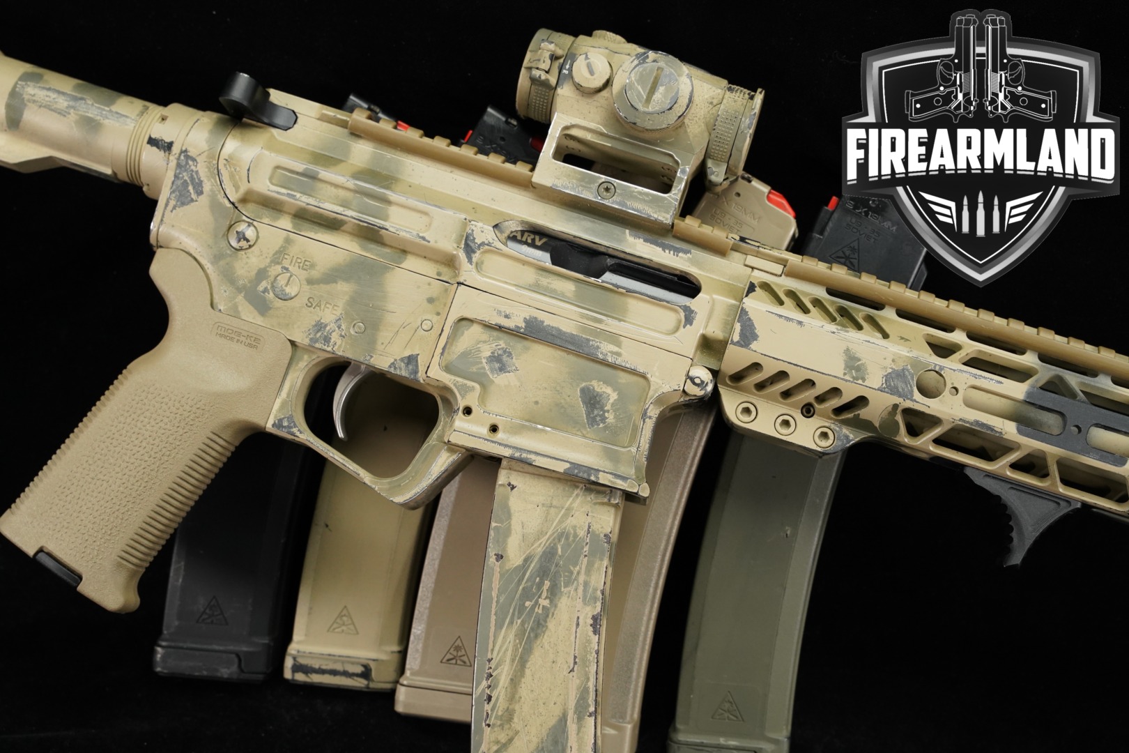 Palmetto State Armory (PSA) AR-V 9mm Luger Desert Tan Camo in Good Condition Thumbnail