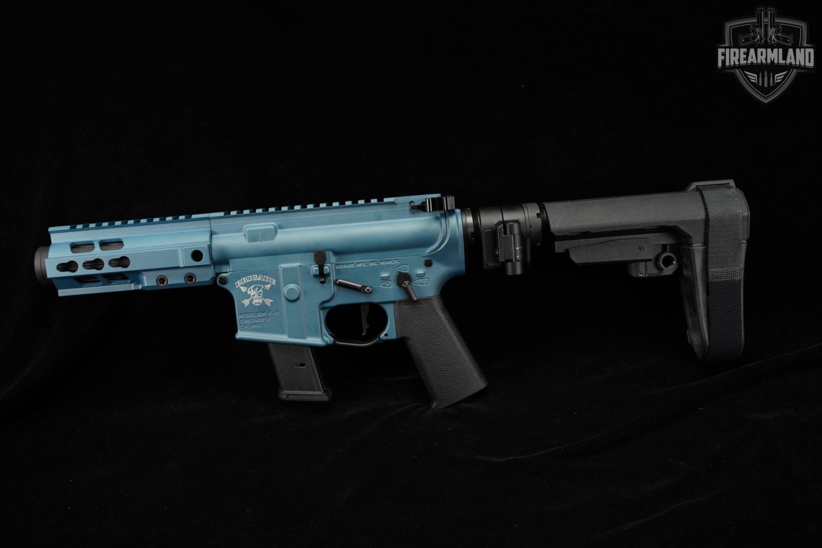 Brigade Manufacturing BM-F-9 9mm AR9 Blue & Teal BMF9 F9 AR +2 MAGS-img-5