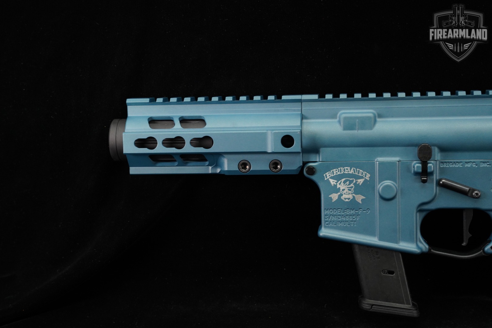 Brigade Manufacturing BM-F-9 9mm AR9 Blue & Teal BMF9 F9 AR +2 MAGS-img-6