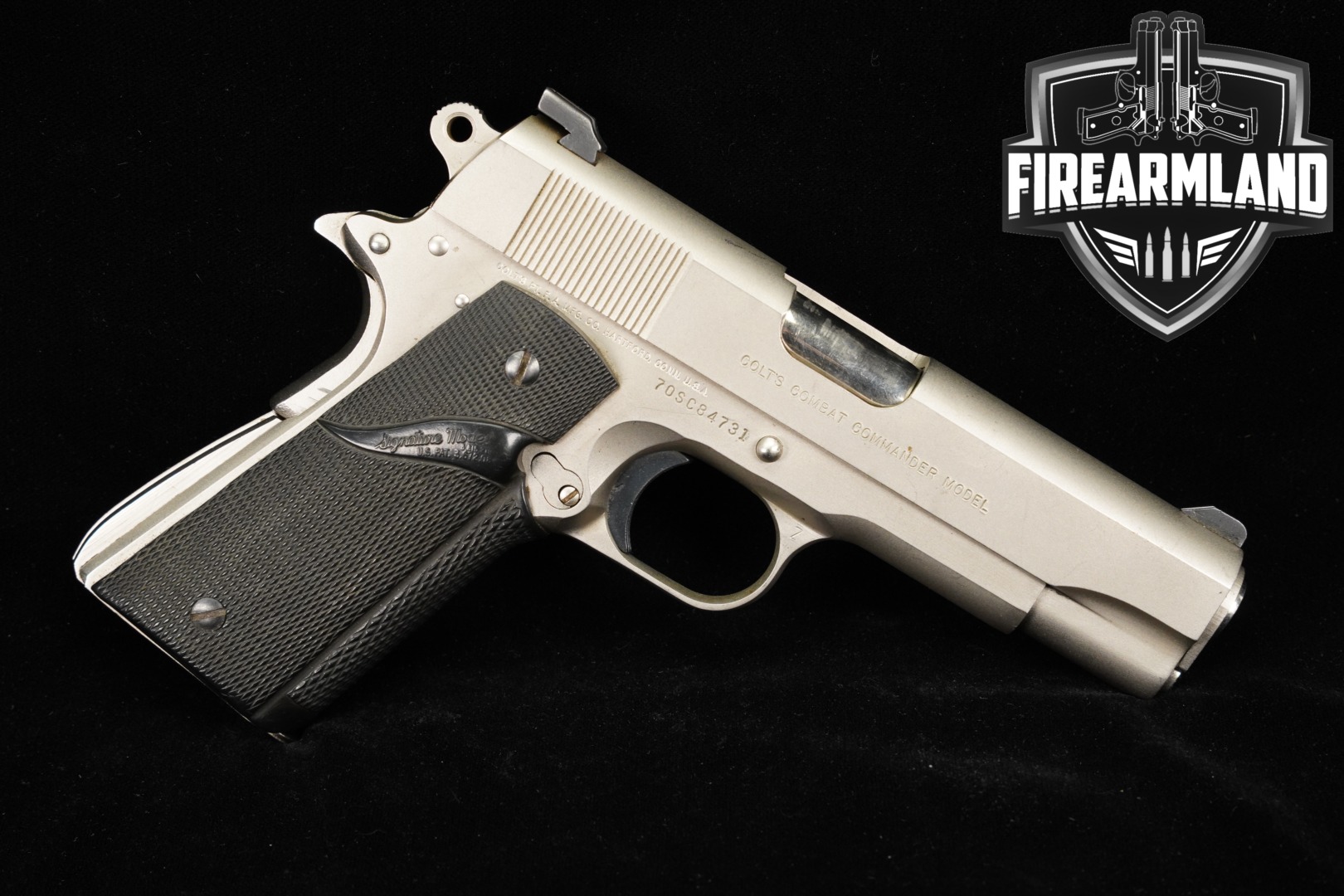 1982 Colt Combat Commander Pre-Series 80 45 ACP 1911 4.25" Nickel-img-0