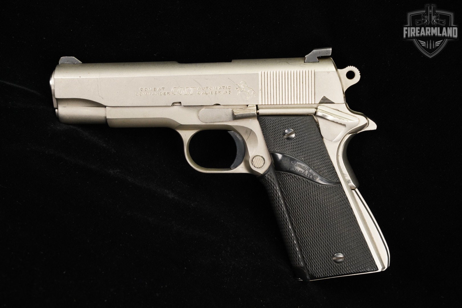1982 Colt Combat Commander Pre-Series 80 45 ACP 1911 4.25" Nickel-img-4