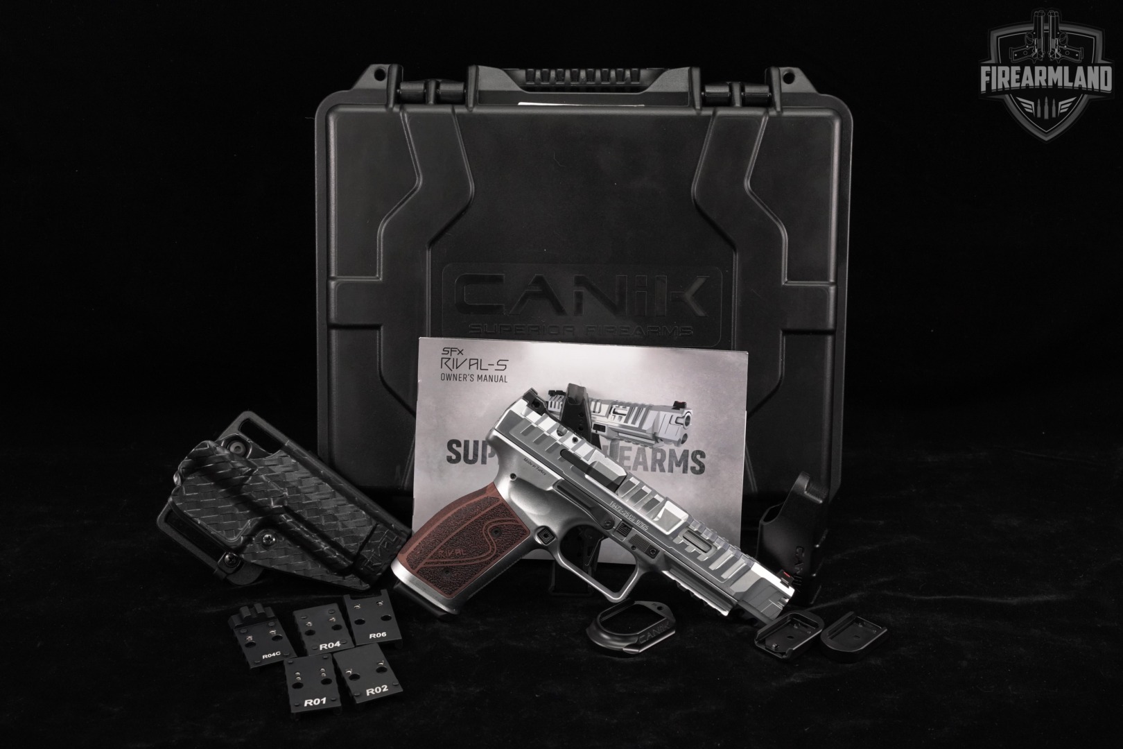 Canik SFx RIVAL-S Chrome 9mm 5" Optics-Ready +2 MAGS, ORIG CASE & HOLSTER-img-2
