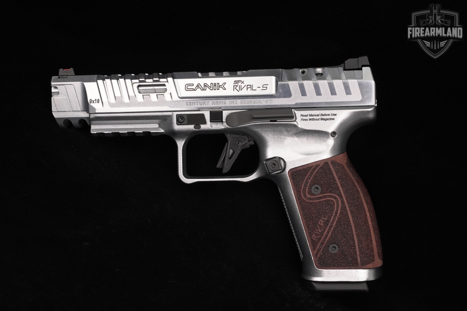 Canik SFx RIVAL-S Chrome 9mm 5" Optics-Ready +2 MAGS, ORIG CASE & HOLSTER-img-3