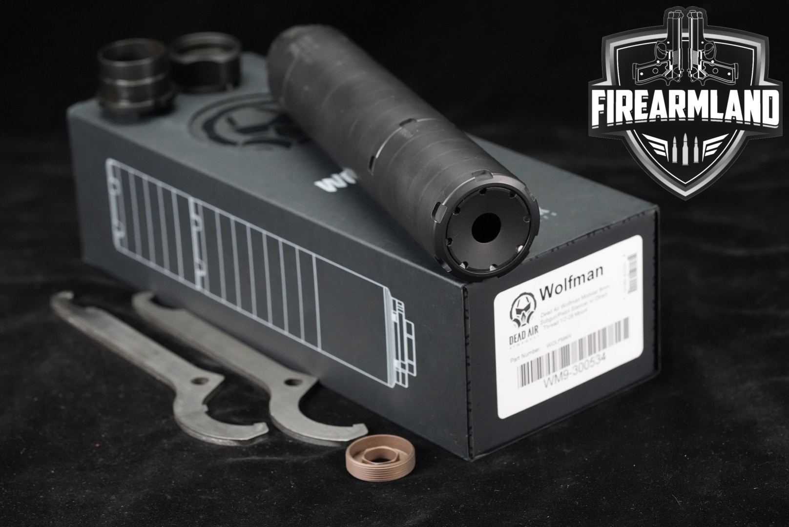 Dead Air Silencers Wolfman 9mm Luger 7.5" Suppressor Wolf Man Silencer +BOX-img-0