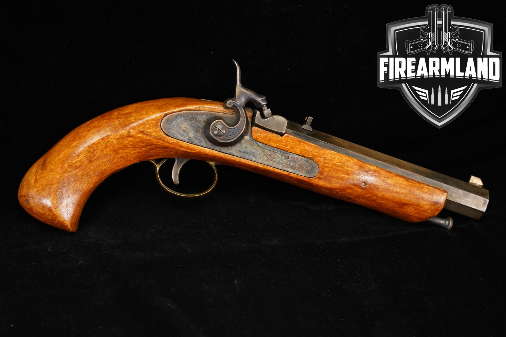 Jukar Kentucky Pistol Percussion .45 caliber Blued & Hardwood in Fair Condition Thumbnail
