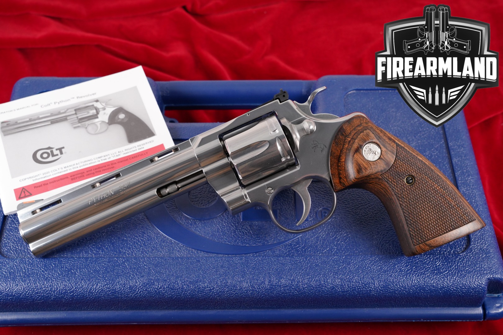 DESIRED Colt Python 357 Magnum 6" Stainless +ORIG CASE-img-0