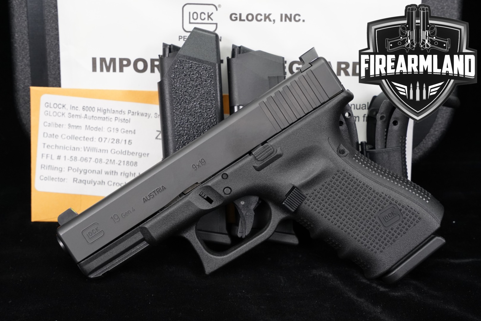 Glock G19 Gen4 9mm Luger Black in Very Good Condition Thumbnail
