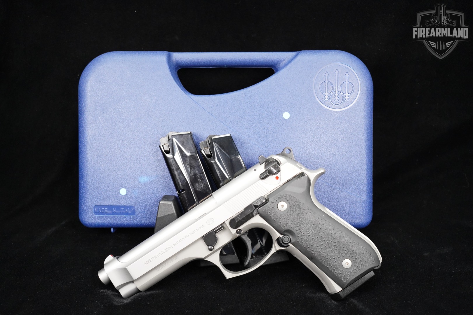 Beretta 92FS Inox 9mm 4.9" Stainless 92 FS +3 MAGS & ORIG CASE-img-2