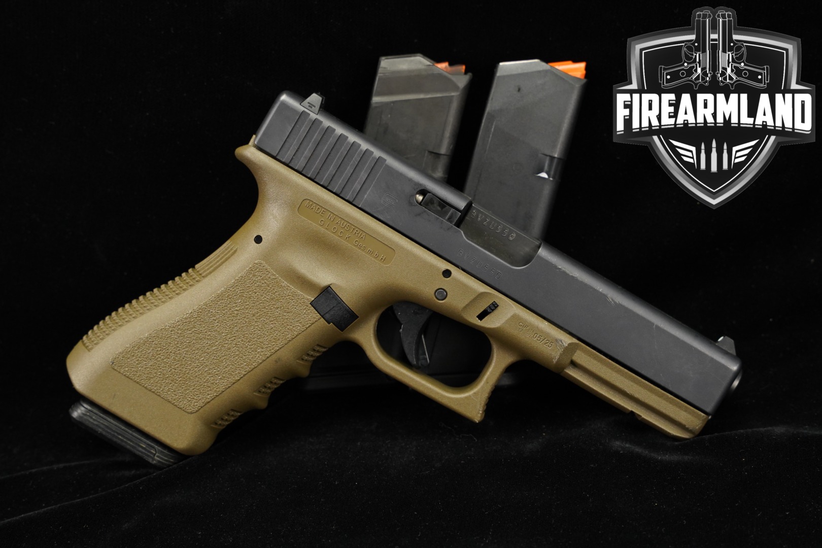 Glock 17 Gen3 G17 Gen 3 9mm 4.49" FDE +THREE MAGS-img-0