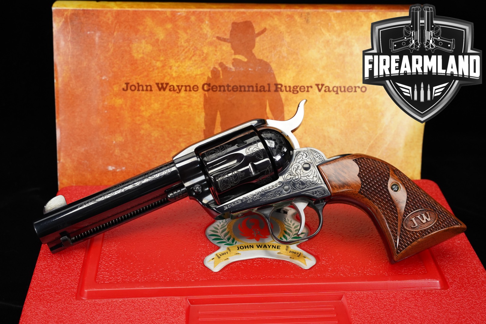 2007 Sturm Ruger New Vaquero John Wayne Centennial, TALO Exclusive .45 Colt Blued in Like-New Condition Thumbnail