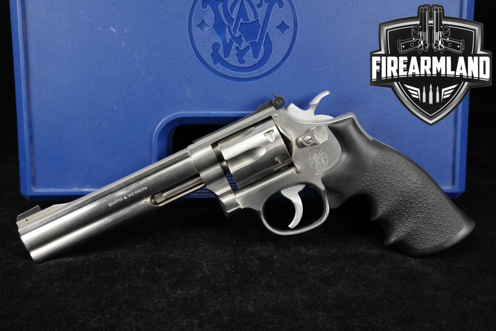 1989-1990 Smith & Wesson (S&W) Model 617 No Dash, 6-Shot .22 LR Satin Stainless in Very Good Condition Thumbnail
