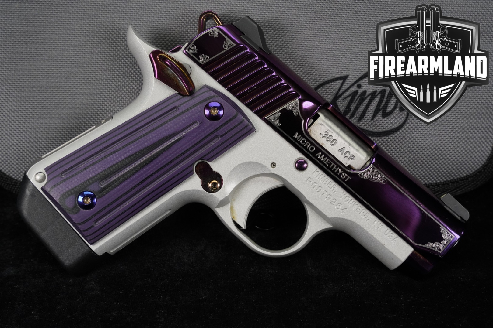 Kimber Micro Amethyst Special Edition .380 ACP Two-Tone Purple & Silver in Very Good Condition Thumbnail