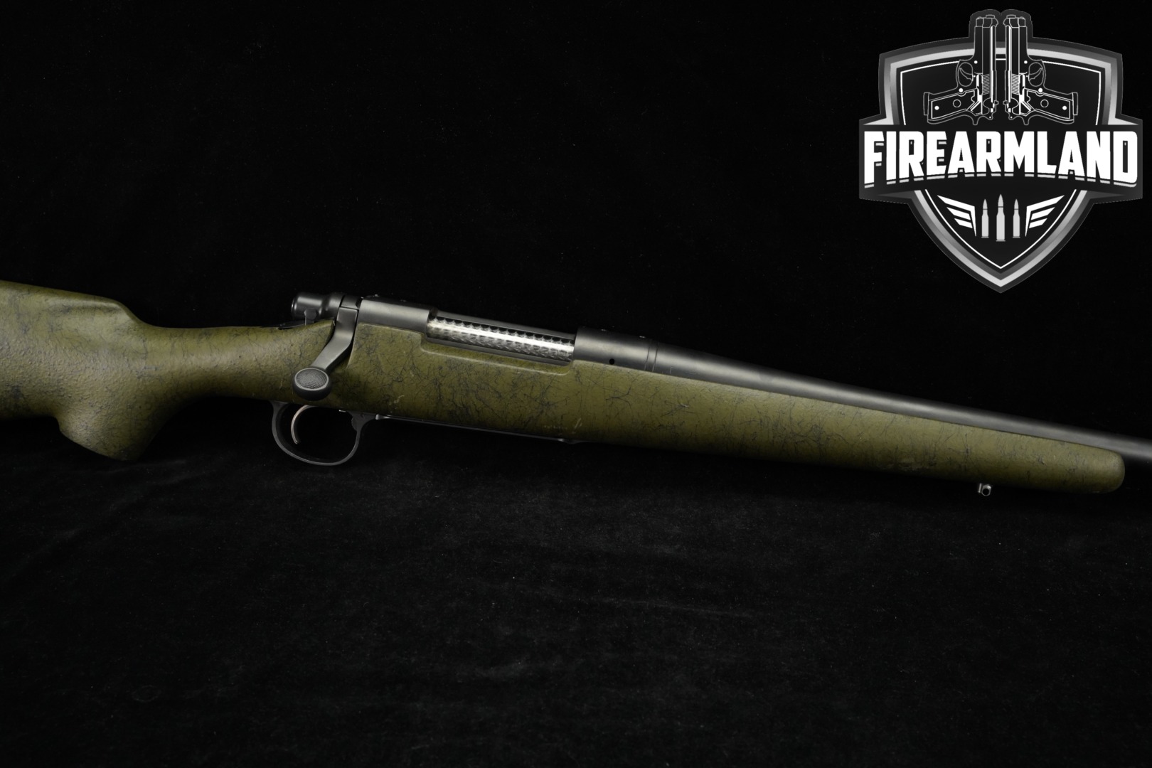 Remington Model 700 Custom Shop 7mm Mauser (7x57mm) Gray & Olive Green in Good Condition Thumbnail