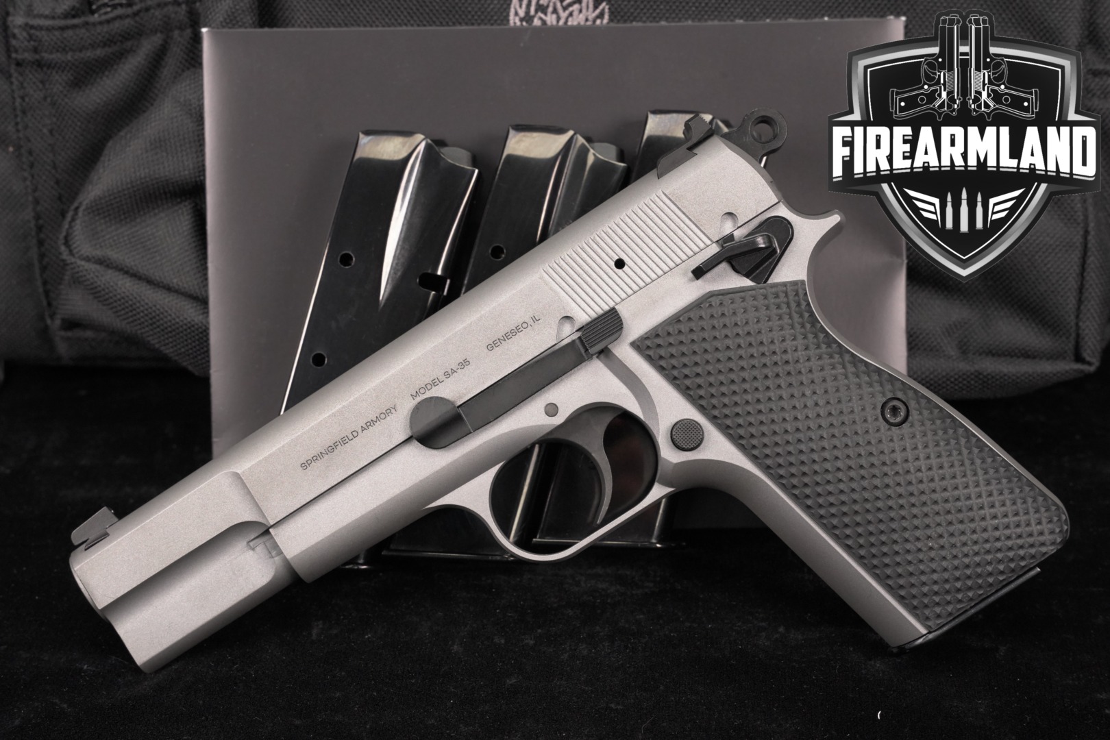 Springfield Armory SA-35 Tactical Gray 9mm SA35 Hi-Power +4 MAGS, ORIG CASE-img-0