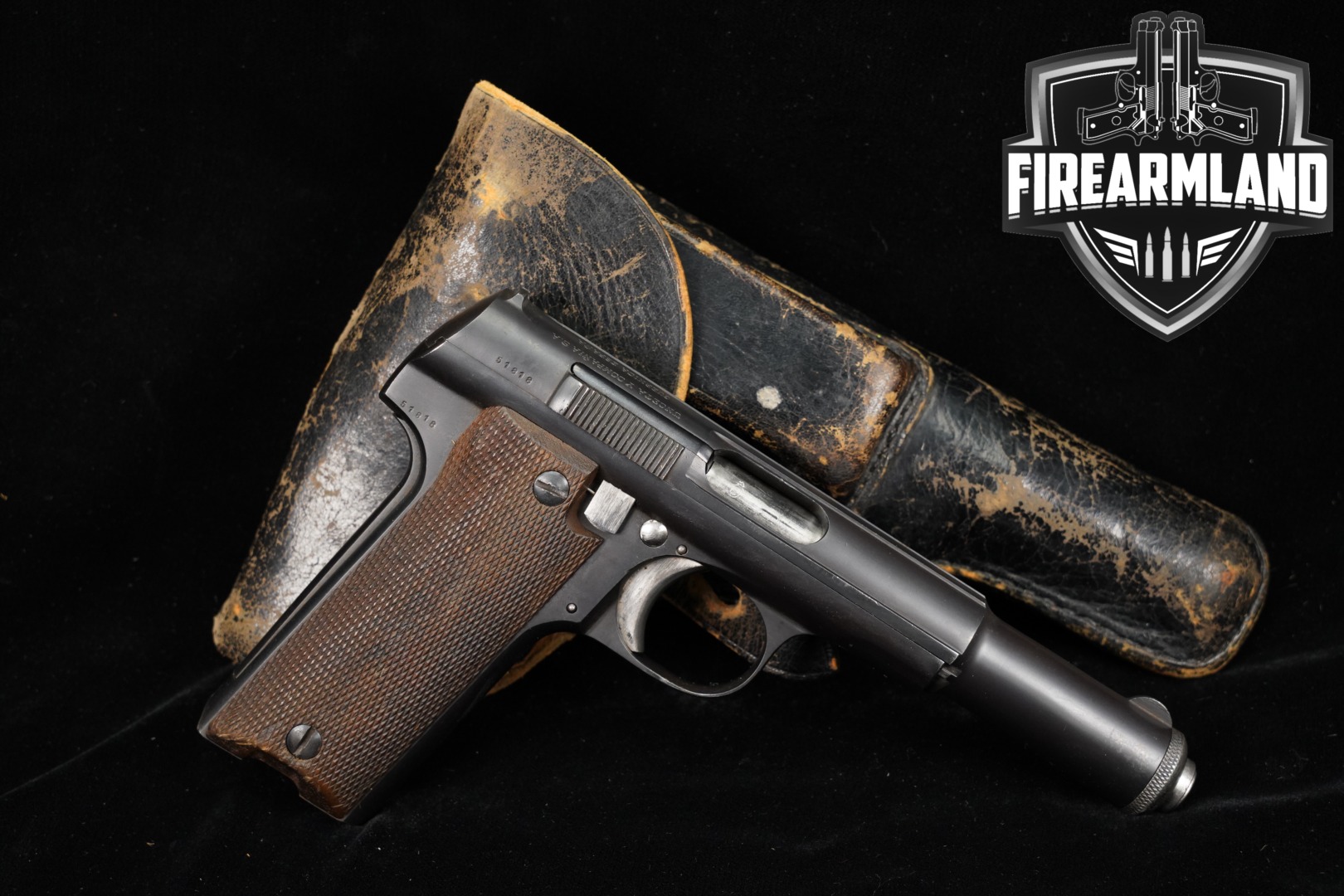 1945 Unceta Y Compania S.A Model 600/43 9mm SA 5.3" Astra 600 43 +HOLSTER-img-0