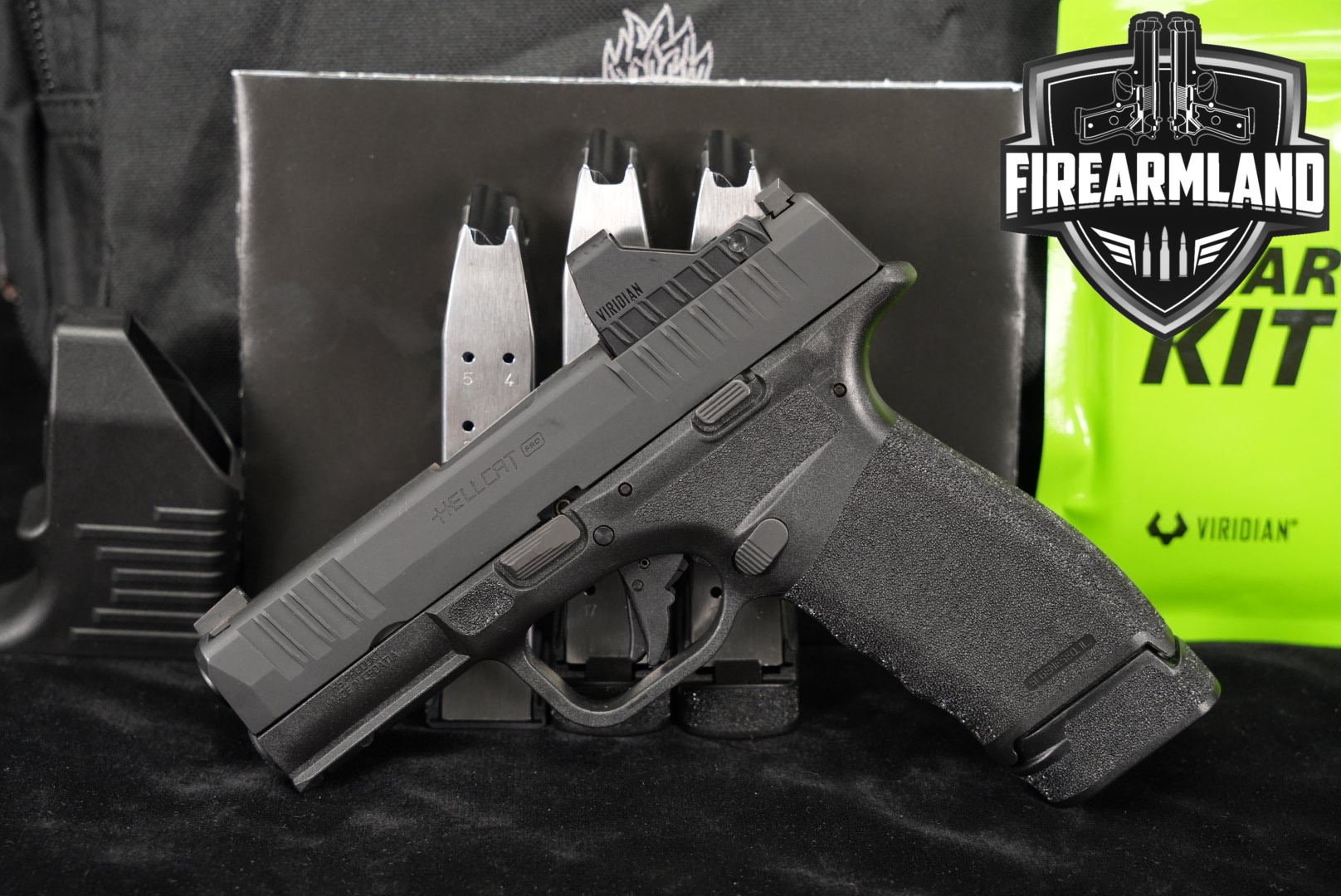 Springfield Armory Hellcat Pro OSP 9mm +3 MAGS, ORIG BOX, VIRIDIAN OPTICS-img-0