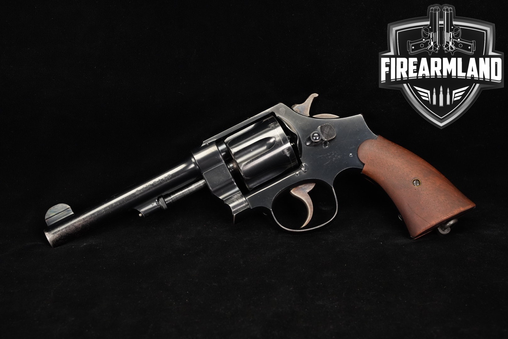 Smith & Wesson (S&W) Model 1917 U.S. Army; U.S. Property Marked .45 ACP Blued in Good Condition Thumbnail