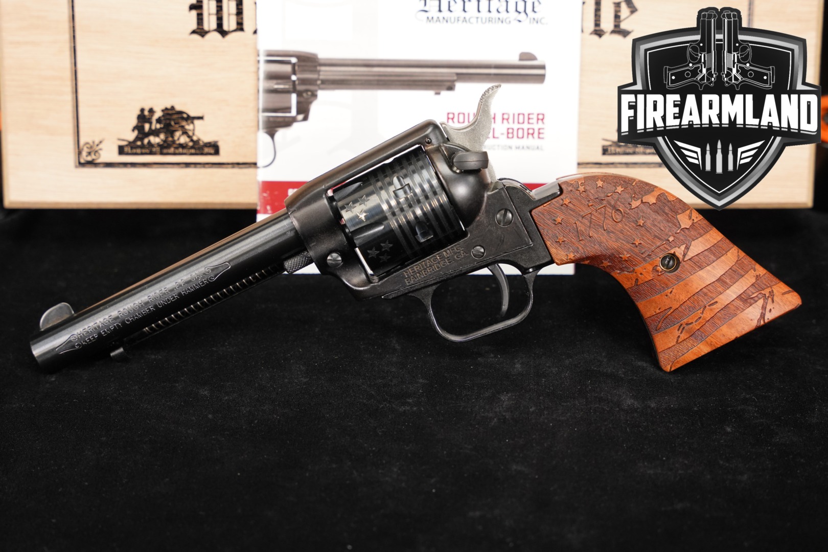 Heritage Manufacturing Co. Rough Rider Convertible Dual-Cylinder Combo; We The People Presentation Case .22 LR / .22 WMR Blued in Very Good Condition Thumbnail