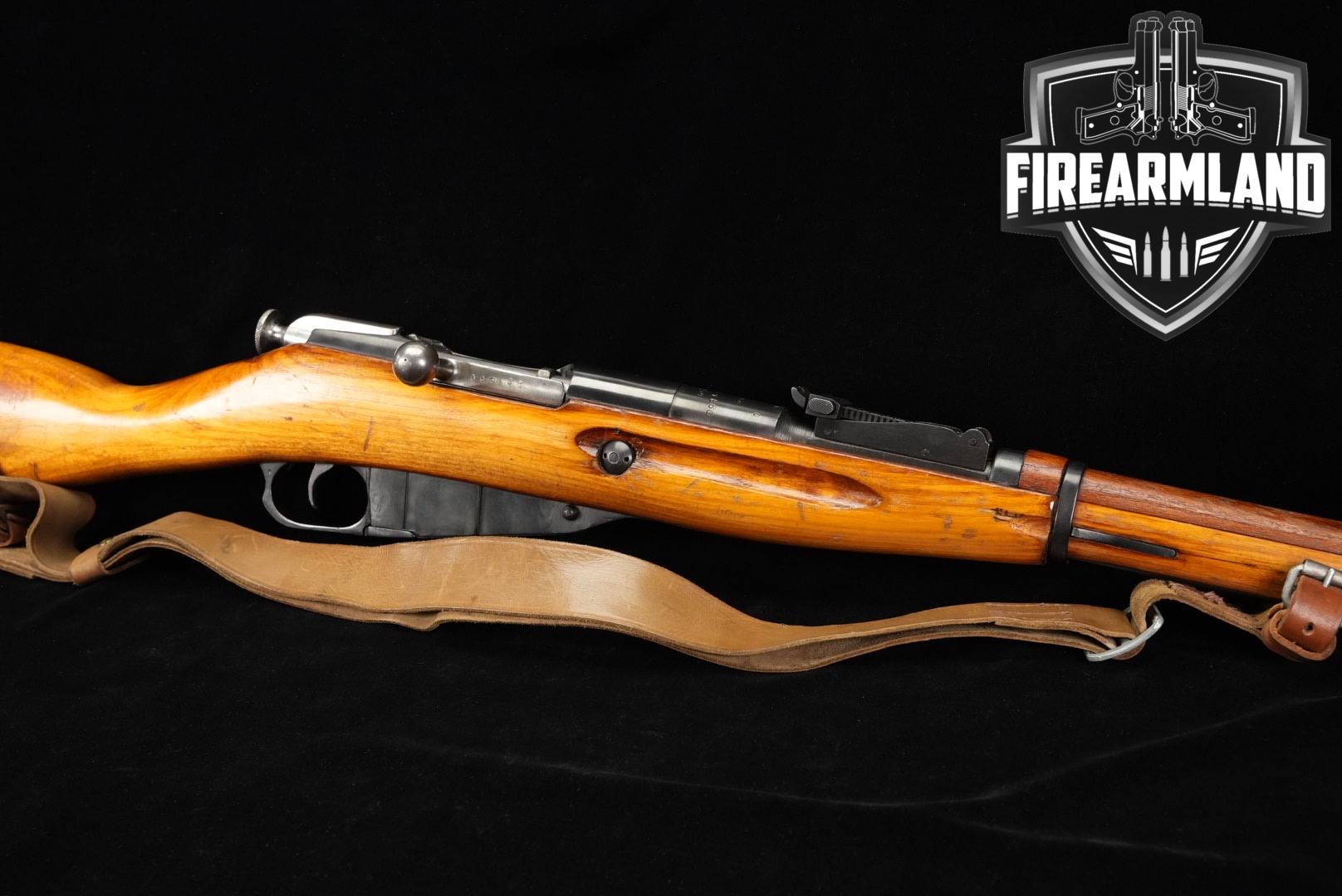 1943 Izhevsk Arsenal Mosin-Nagant Model 1891/59 7.62x54R Blued & Orange Shellac in Good Condition Thumbnail