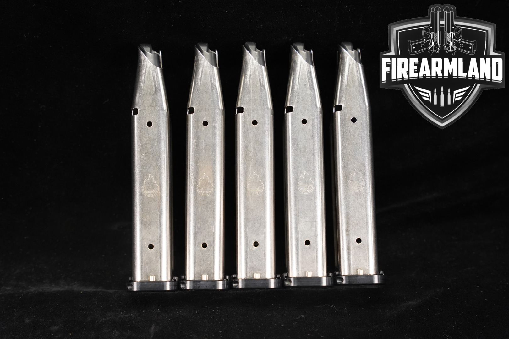 Atlas Gunworks FIVE (5) 2011 DS 1911 21 Round 140MM Magazines 9mm Luger in Excellent Condition Thumbnail