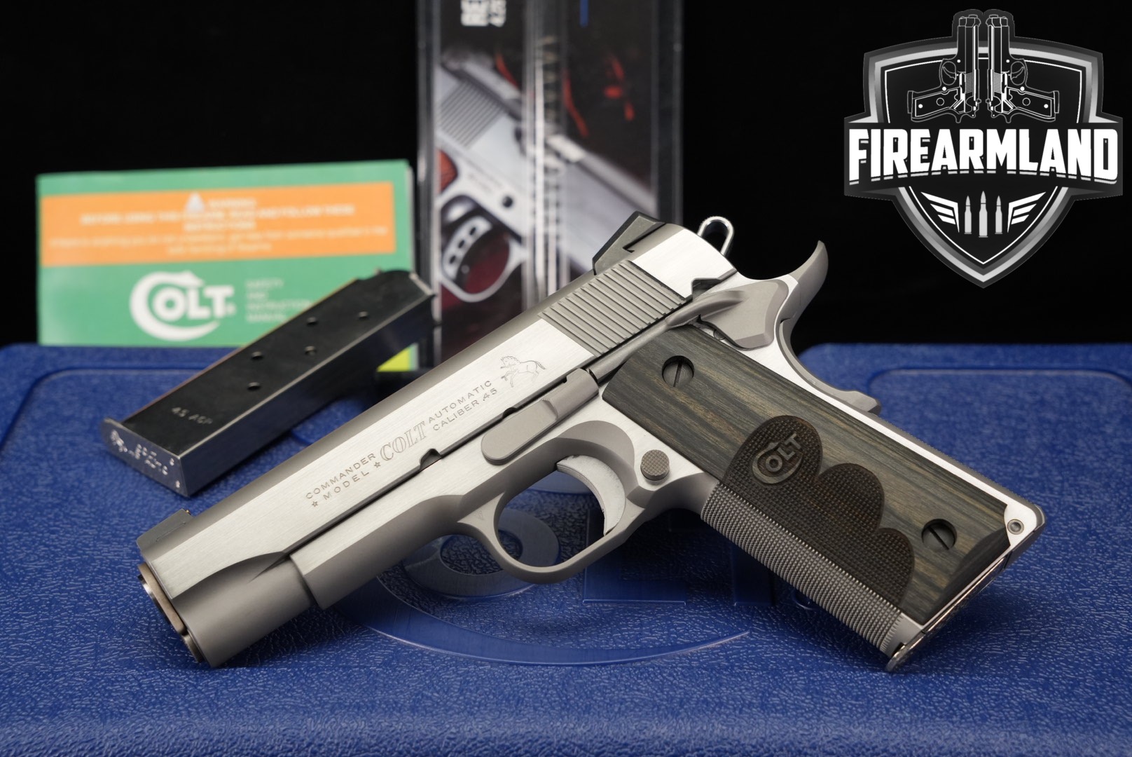 Colt Commander Wiley Clapp; Stainless; Series 70; TALO Exclusive .45 ACP Stainless in Very Good Condition Thumbnail