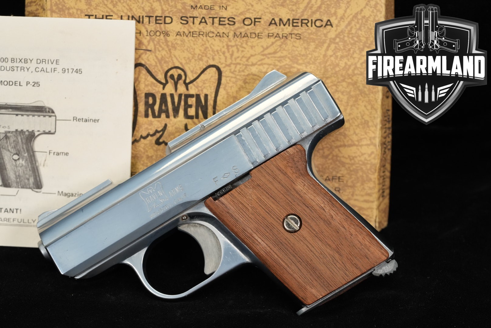 Raven Arms Model P-25 .25 ACP (6.35mm) Nickel in Good Condition Thumbnail