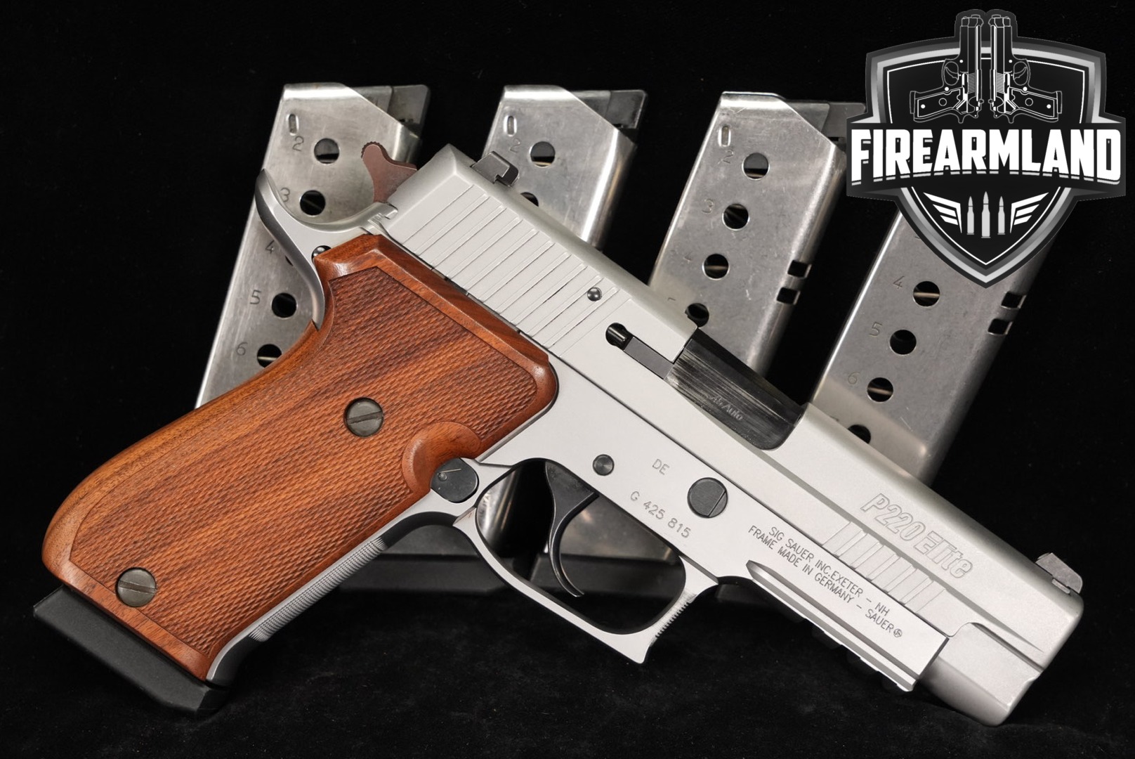 Sig Sauer P220 Stainless Elite 45 ACP 4.4" SRT P-220 +5 MAGS-img-0