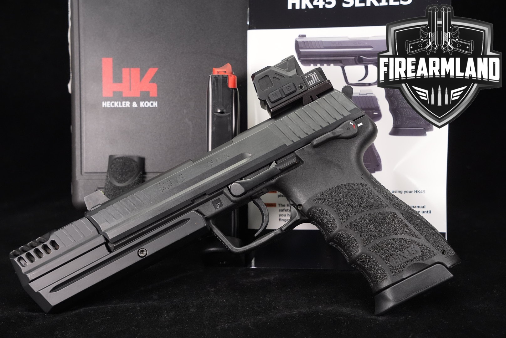 Heckler & Koch HK45 Tactical V1 H&K COMP 45 ACP +2 MAGS, BOX, HELIOS OPTICS-img-0