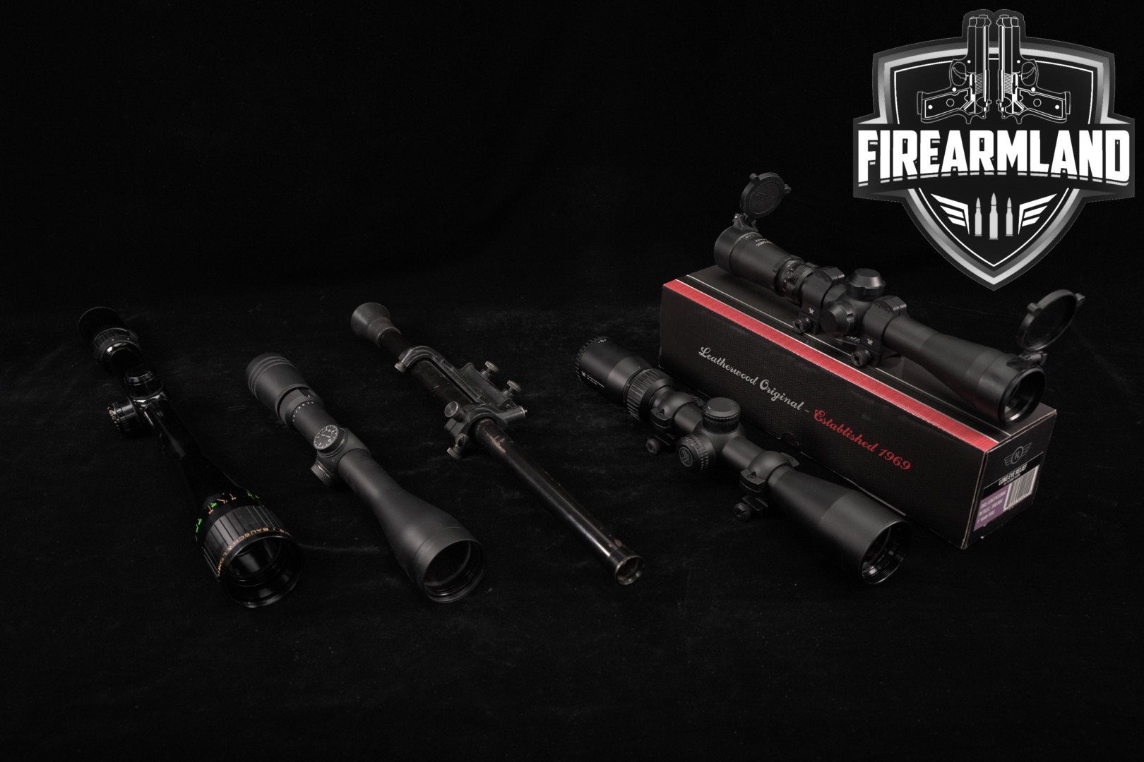 FIVE SCOPE LOT 5 Pack Hi-Lux Baush & Lomb Redfield Vortex Mossberg Scopes-img-0
